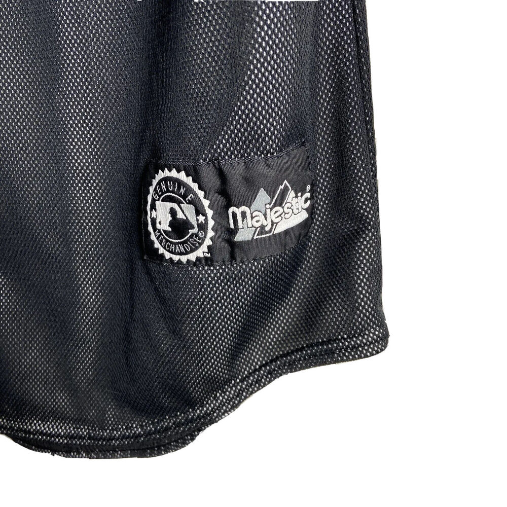 Colorado Rockies Majestic Black Lined Jersey Black Tag 90s Mens Size XL MLB - Picture 2 of 4